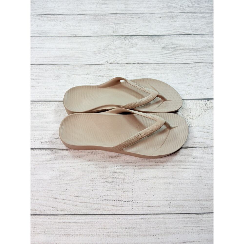 Archies Unisex Flip Flop Sandals Arch Support Comfort Taupe Women’s-8 Men's-7 - Picture 2 of 4